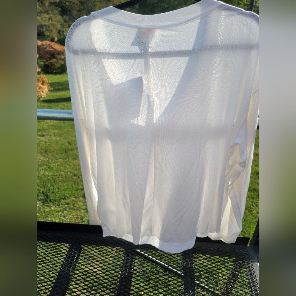 Lularoe Vicki White Long Sleeve Top